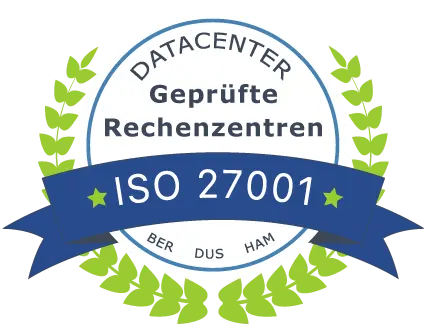 ISO 27001 Zertifizierte Rechenzentren Siegel